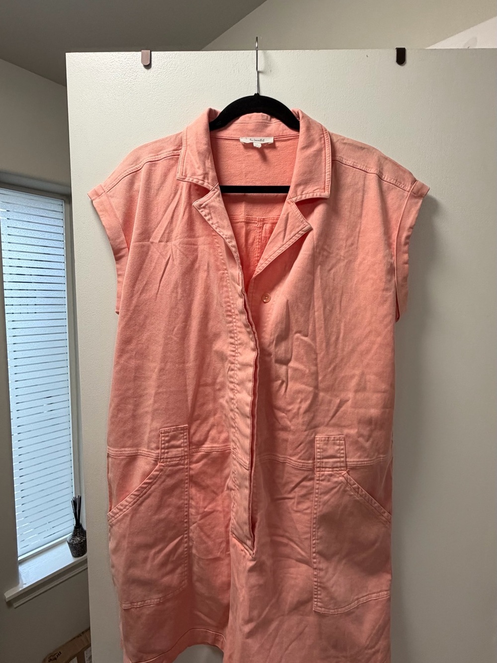 Splendid Coral Pink Lightweight Shirt Dress